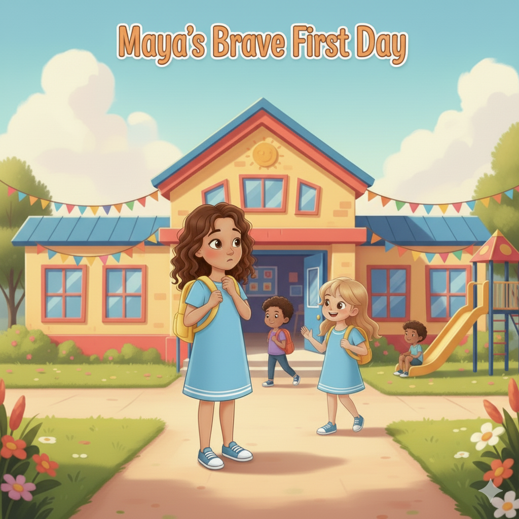 Maya's First Day Adventure - A young girl excited about starting school