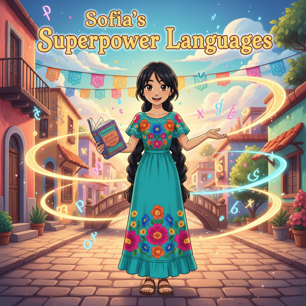 Sofia's Two-Language Family - A girl celebrating cultural heritage